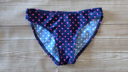 Etirel Mädchen Bikinihose - 116 - Dunkelblau mit Herzen