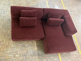 NOVAMOBIL | Modulares Ecksofa, bordeauxrot, Top Zustand!