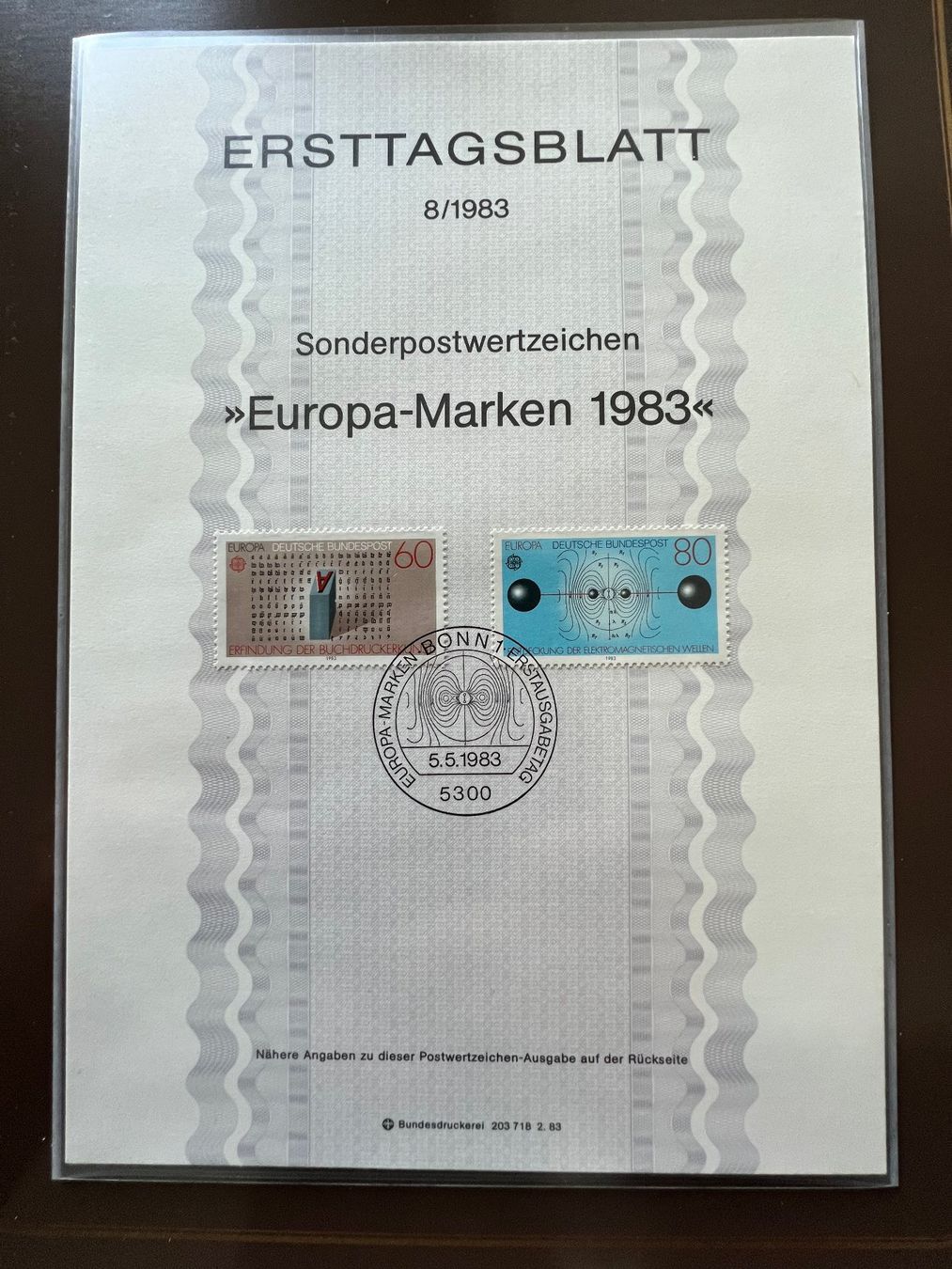 Tous les timbres: Europa CEPT 1983 Maximum/Postkarten BRD FDC (928) – D'occasion à Hinwil par Sidi4 3