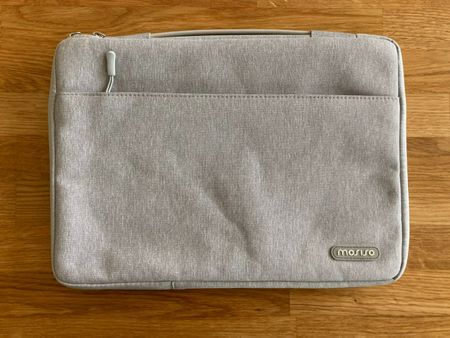 Mosiso graue kompakte Laptop-Tasche in gutem Zustand
