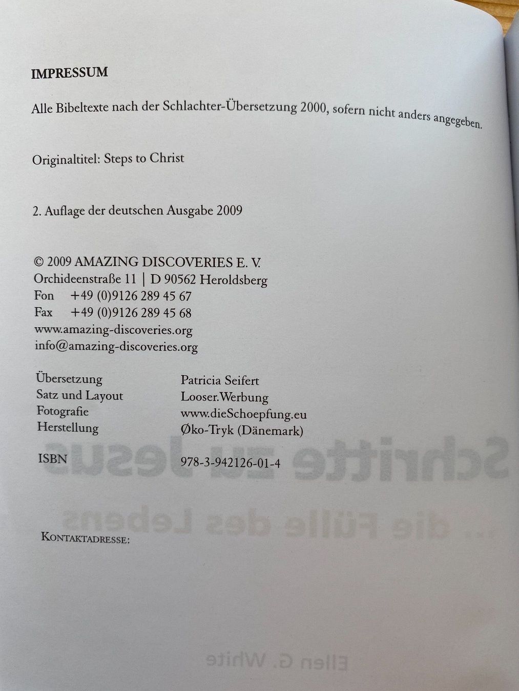 Bücher: Buch - Schritte zu Jesus – Gebraucht aus St.Gallen von kingsamas 5
