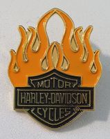 AA456 - Pin Original Harley Davidson Motor Cycles Feuer