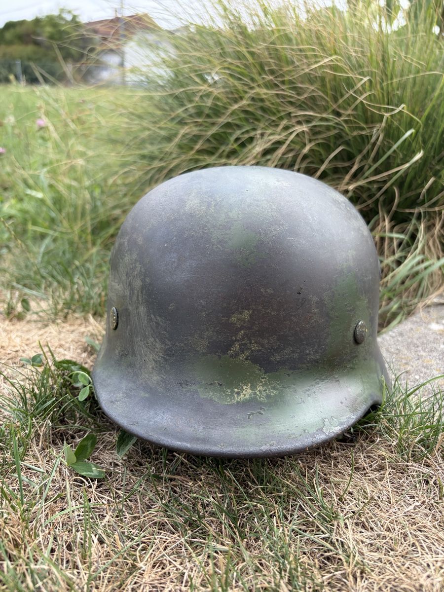 Abbigliamento & accessori d'epoca: Deutscher Stahlhelm M40 / 2. Weltkrieg  – Usato da Roggwil BE venduto da TheColorsOfHistory 6