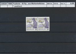1988 "Postbote" - aus Markenheft, ** postfrisch
