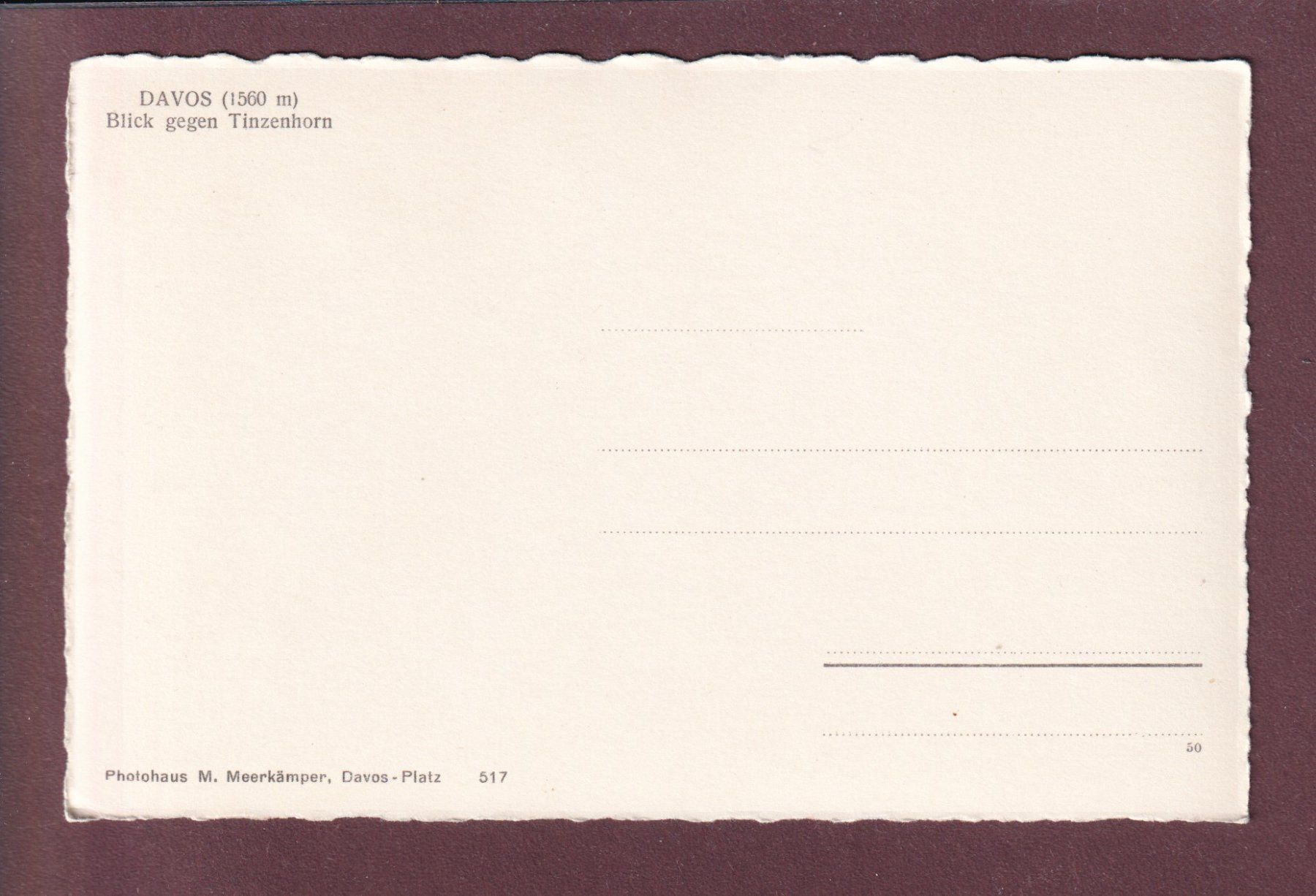 Cartoline postali: DAVOS - Tinzenhorn – Usato da Pully venduto da nicecards 1