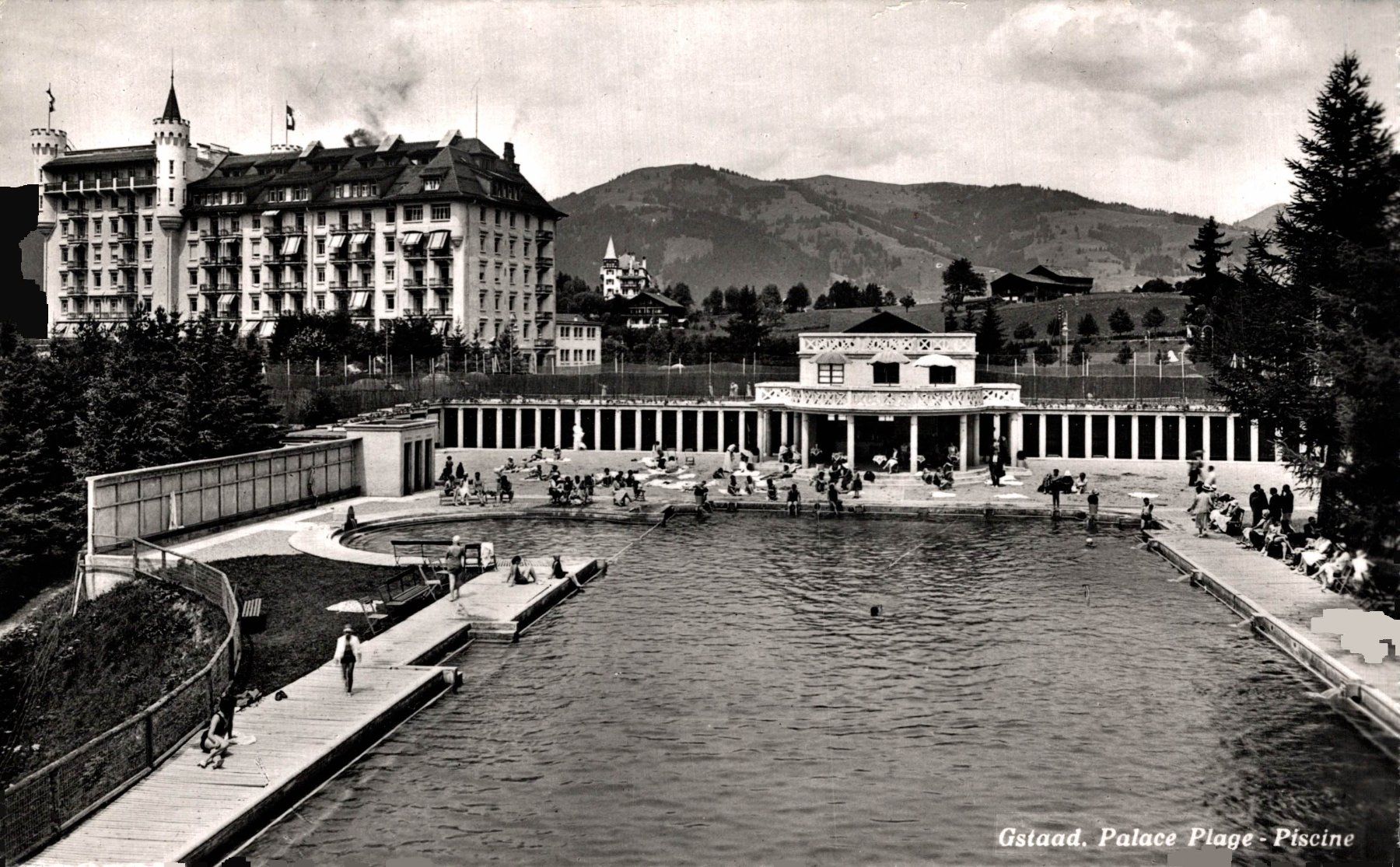 Cartoline postali: Gstaad. Palace Plage - Piscine – Usato da Bronschhofen venduto da Astore