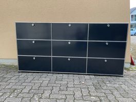 USM Haller Sideboard Schwarz 3x3