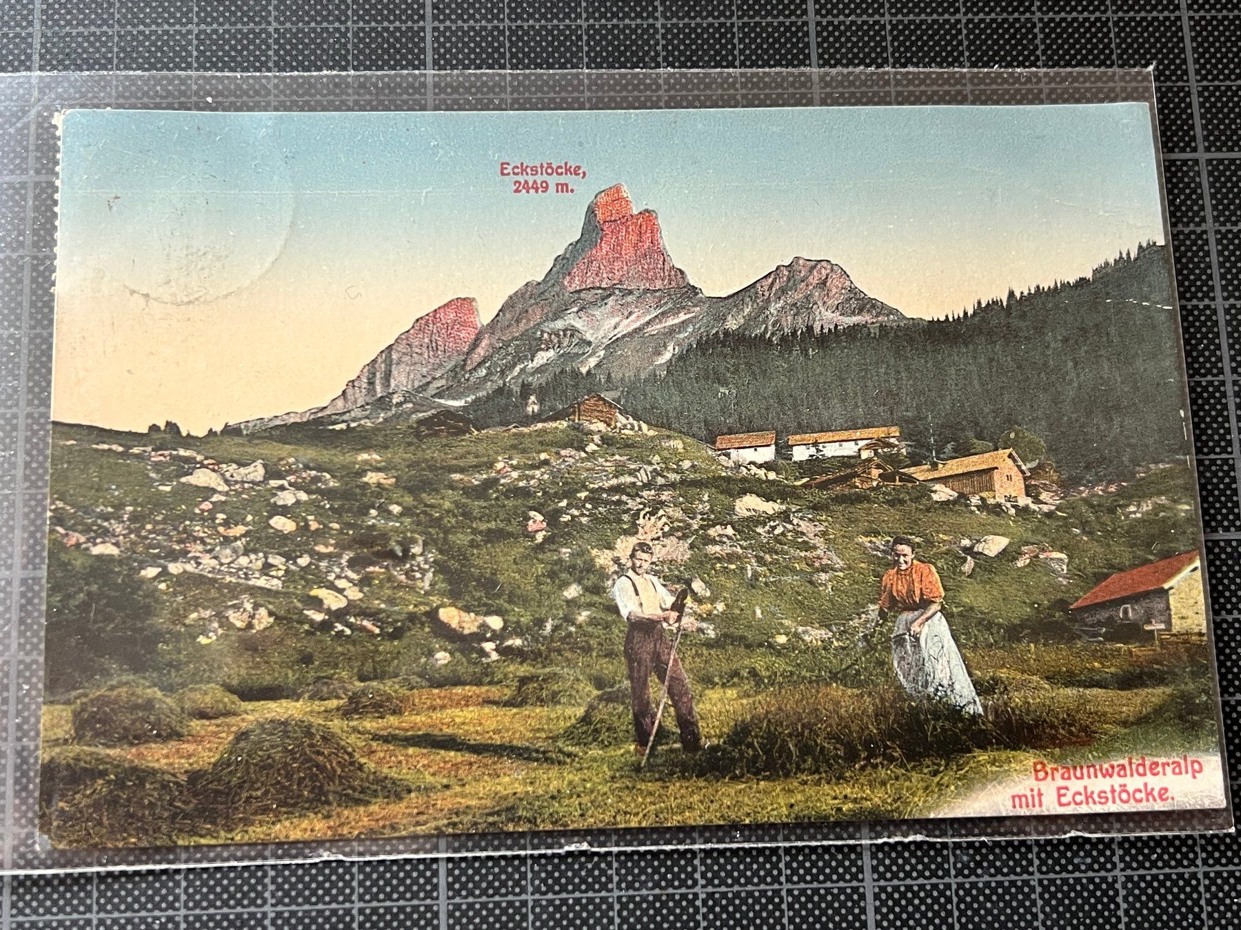Cartoline postali: Braunwalderalp mit Eckstöcke, 1913 – Usato da Stäfa venduto da Hannahsita14