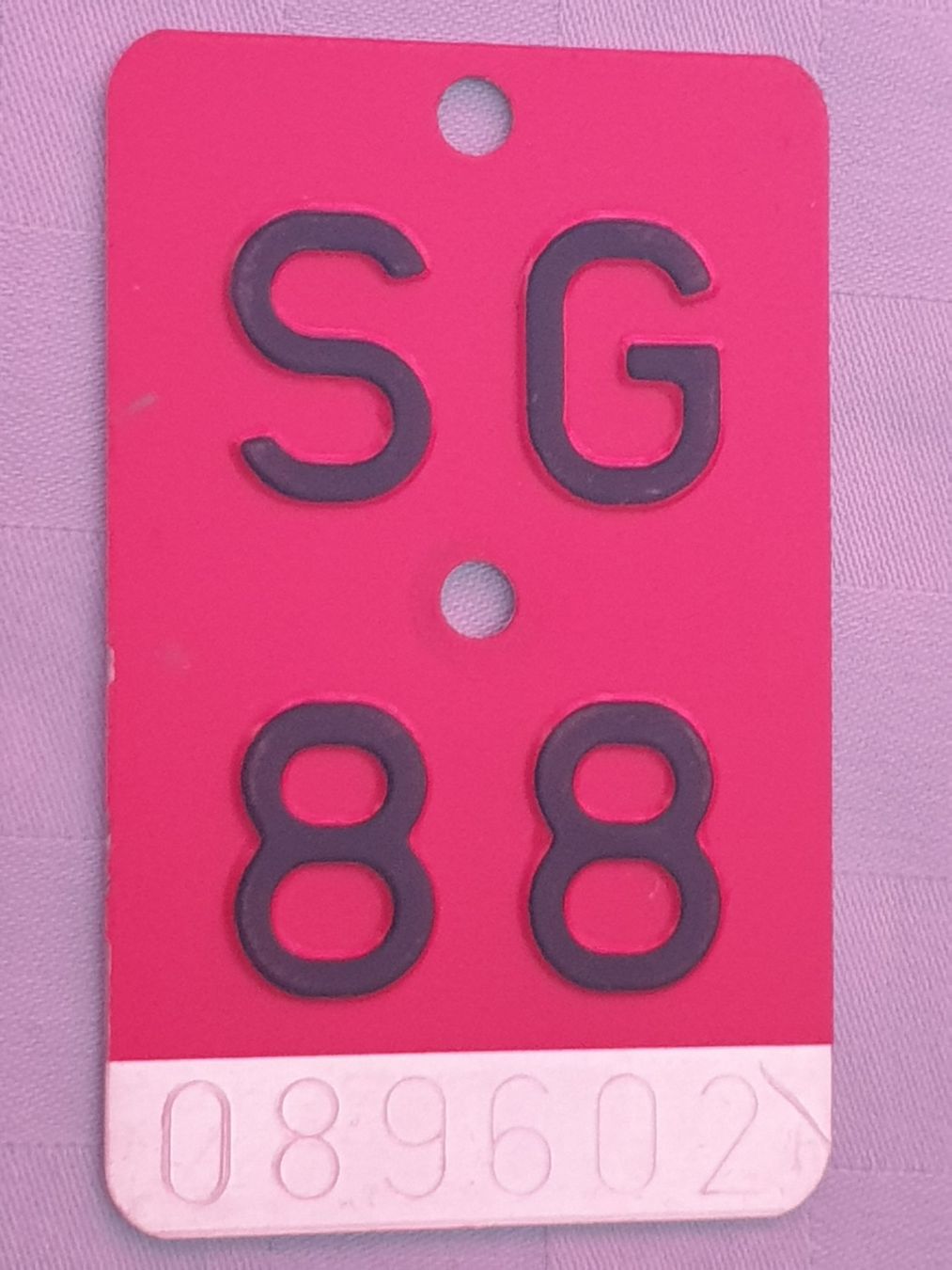 Insegne: Velonummer SG 88 – Usato da Mörschwil venduto da spirspi