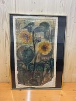 Kunstwerk - Sonnenblumenbild mit Goldrahmen, Herbst 🌻 (57)
