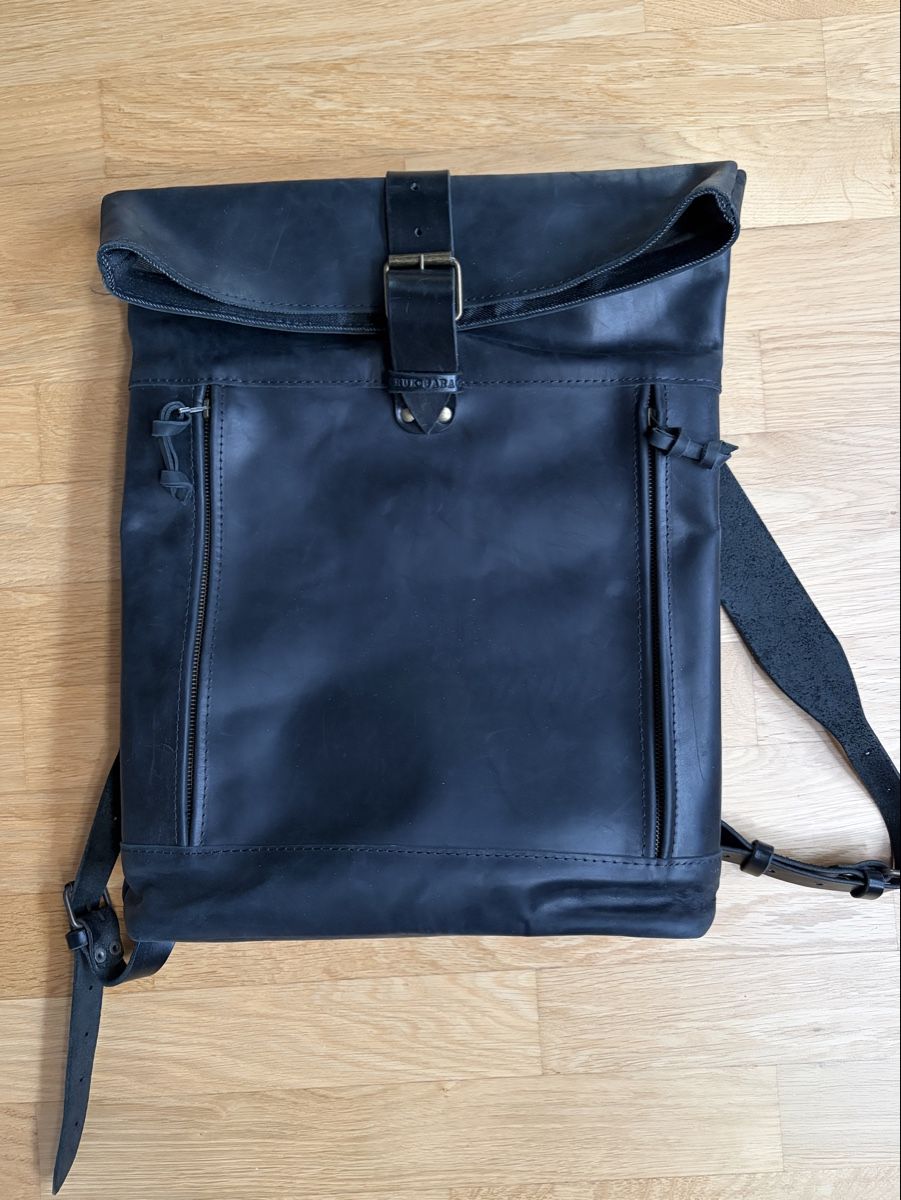 Sacs à dos: Leather roll-top backpack - handcrafted made in Ukraine  – Neuf (Voir description) à Bözberg par Vally_Free