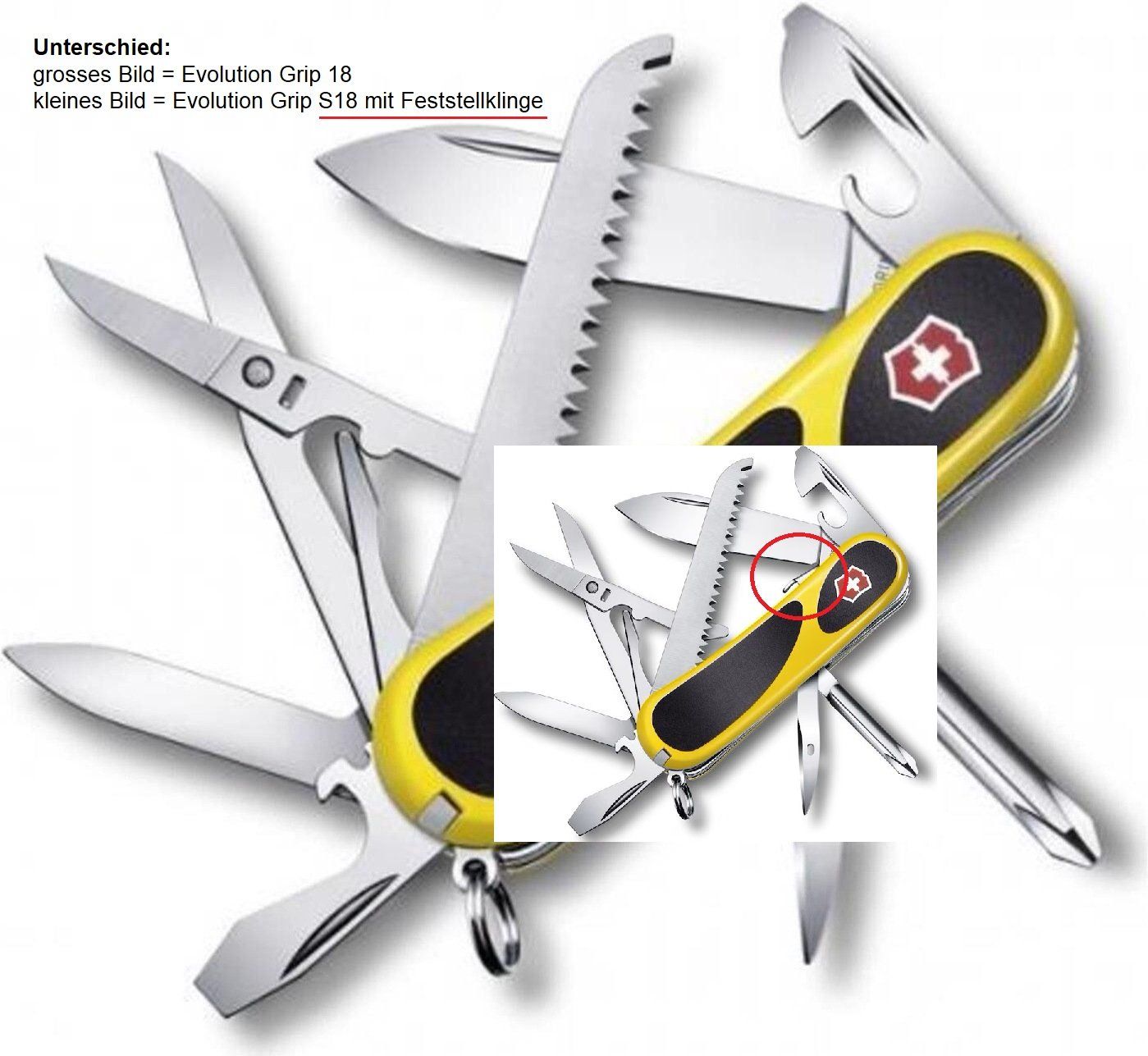 Victorinox Coltelli tascabile: Victorinox - 1 Evolution Grip 18 - (nicht S18!) – Nuovo e nell'imballaggio originale da Rotkreuz venduto da CLASAX 3