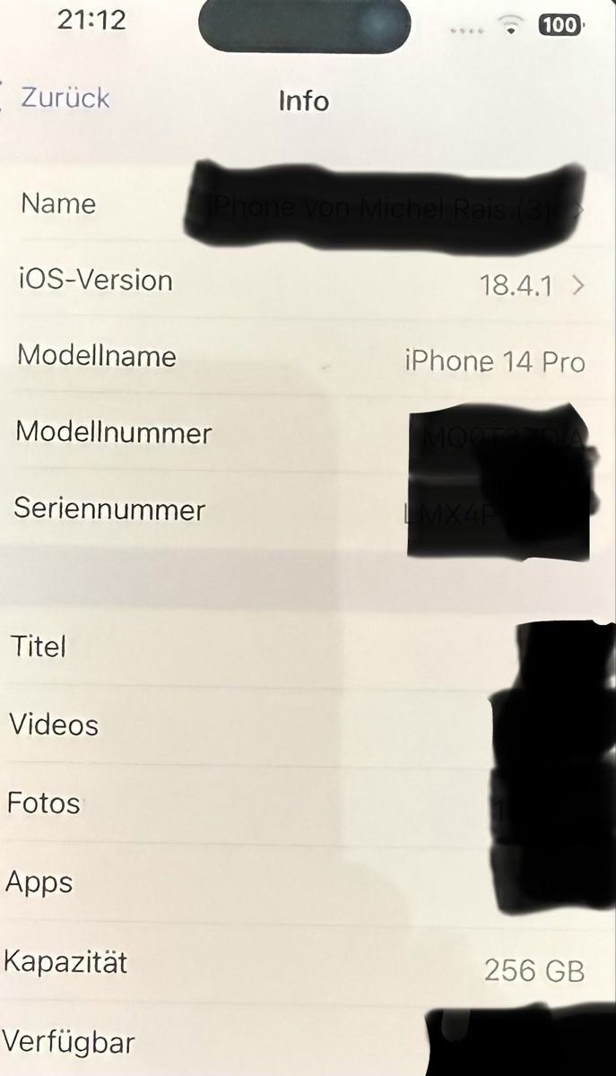 Apple Telefoni cellulari / Smartphones: iPhone 14 Pro 256GB Space Black ab 1.- – Usato da Konolfingen venduto da likeacat 7
