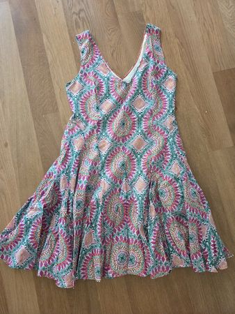 Kleid HD in Paris bunt Grösse 40 guter Zustand Baumwolle