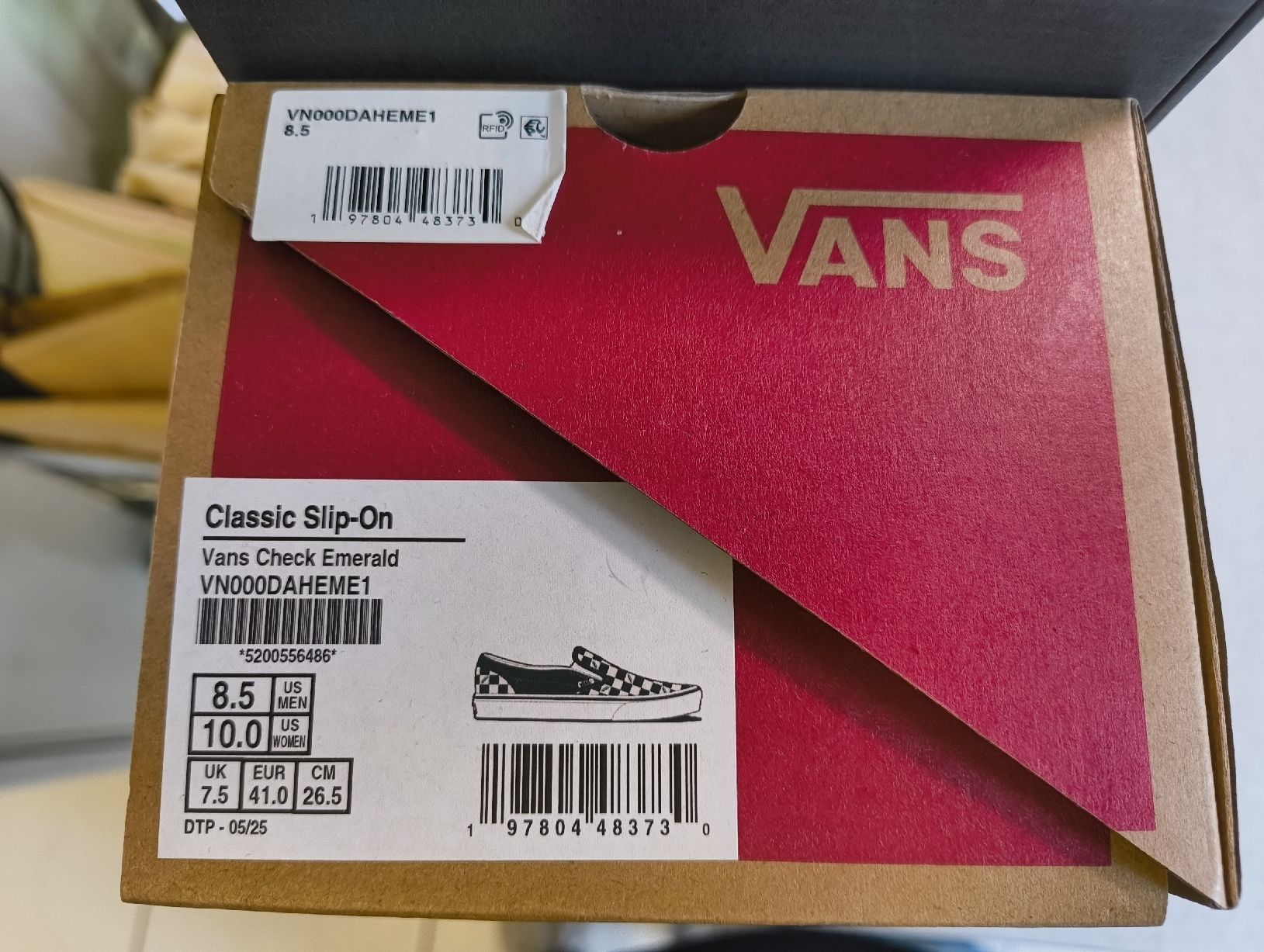 Vans Herrenschuhe: Vans Slip-On Check Emerald Gr.41 - Neu mit Box – Neu und originalverpackt aus Uitikon Waldegg von PJLS1 4