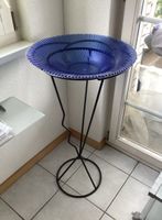 Dekorativer Ständer, Metal Anthrazit mit Glas Schale