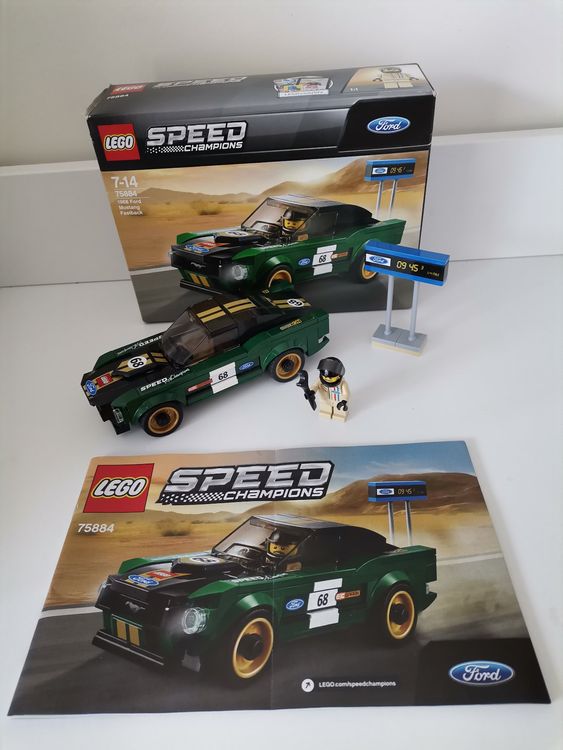 Lego Ford Mustang Fastback 1968 no 75884 Speed Champions