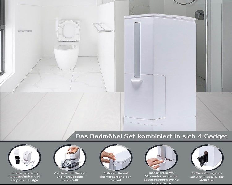 Altri accessori per il bagno: Toilettenbürste mit Mülleimer, Badezimmer Set. – Usato da Wald (ZH) venduto da JeweilsPlus 7