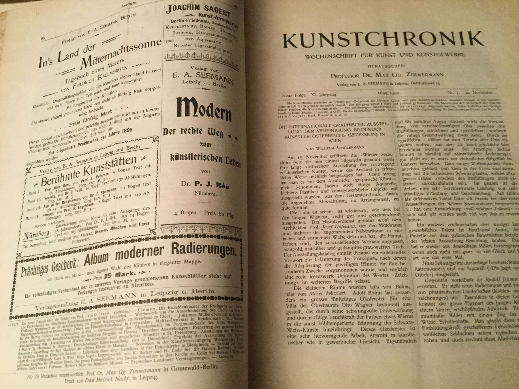 Libri: Kunstchronik, 1899/1900 – Usato da Luzern venduto da Einh0rn 5