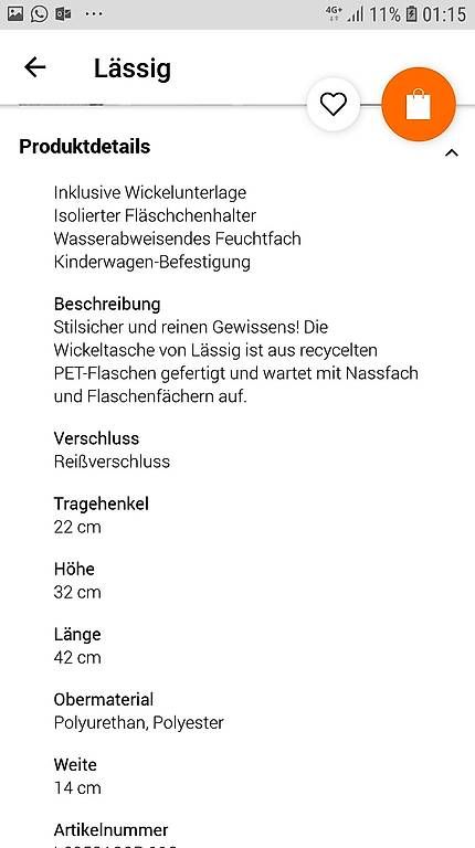 Borse & Zaini: Lässig Wickeltasche wie neu – Usato da Rüti ZH venduto da la-93 3