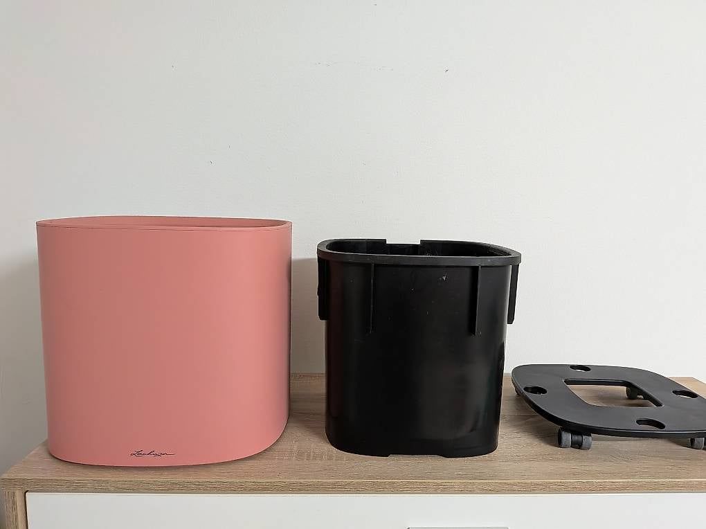 Lechuza Blumentöpfe: 2x Lechuza Blumentopf rosa oval inkl. Rolluntersetzer Set – Gebraucht aus Beringen von Gardosa 3