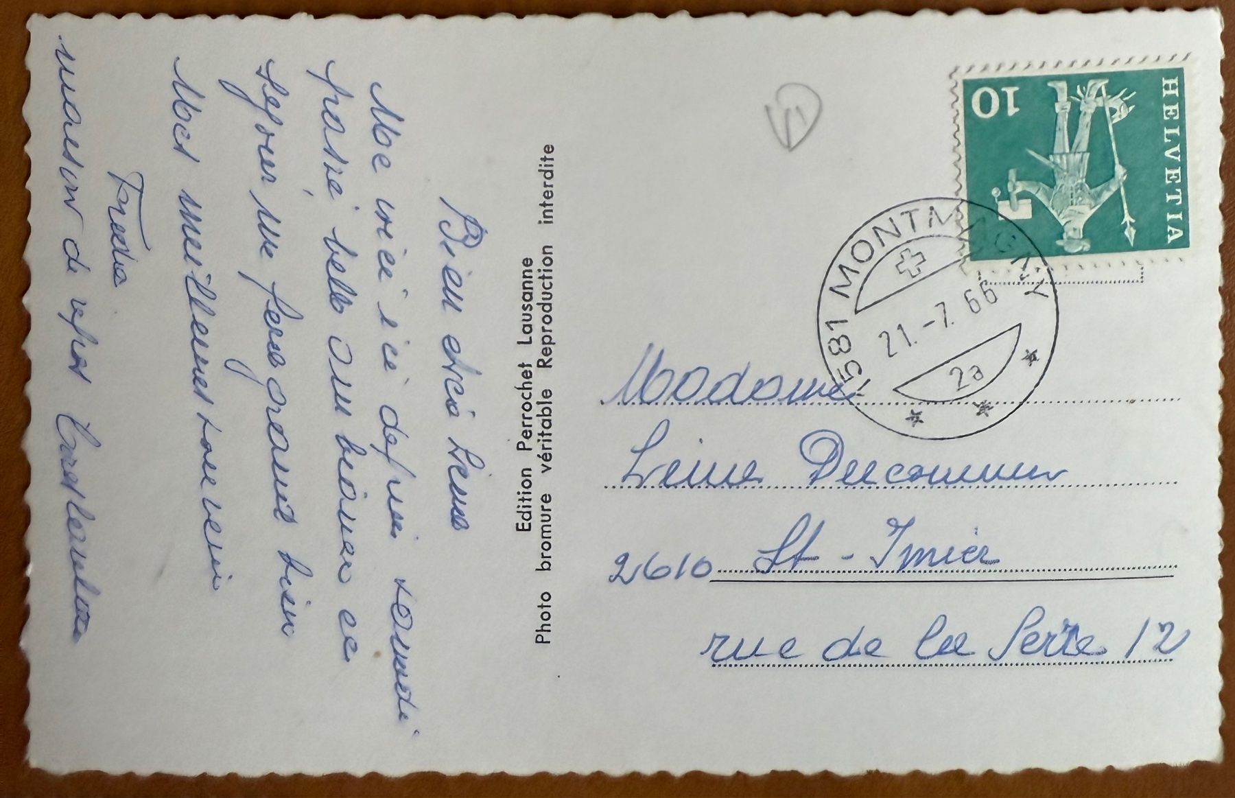 Ansichtskarten: Constantine - Le Château - Maison de Repos 1966 – Gebraucht aus Lutry von Ediego 1