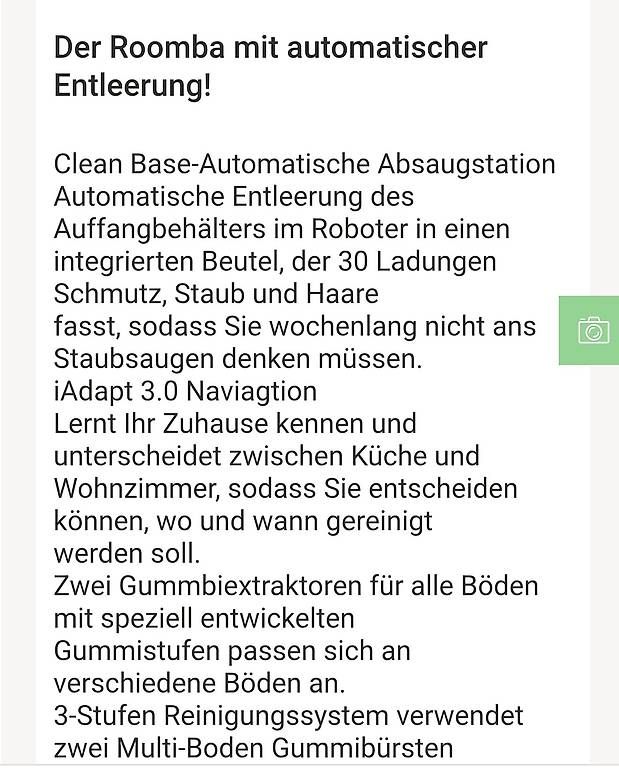 Aspirapolveri & Accessori: Saugroboter Robot Roomba i7 mit Absaugstation – Usato da Rothrist venduto da Neubeginn 2