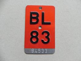 Velonummer Velo Nummer BL 83 Baselland 1983 Bike Geschenk