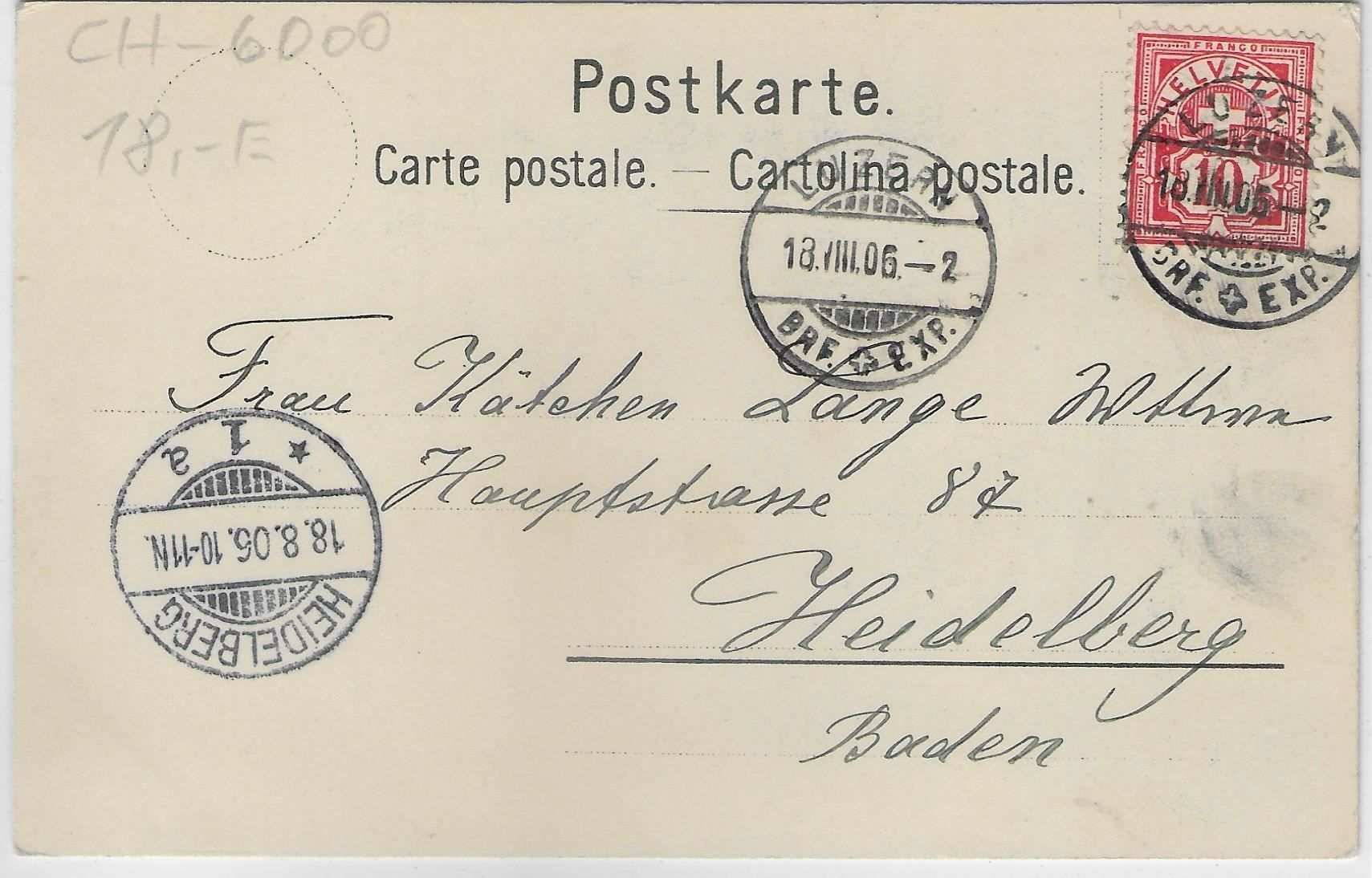 Cartoline postali: Hotel Rössli - du Cheval Blanc - Luzern – Antico da Ettingen venduto da Kartenplanet 1