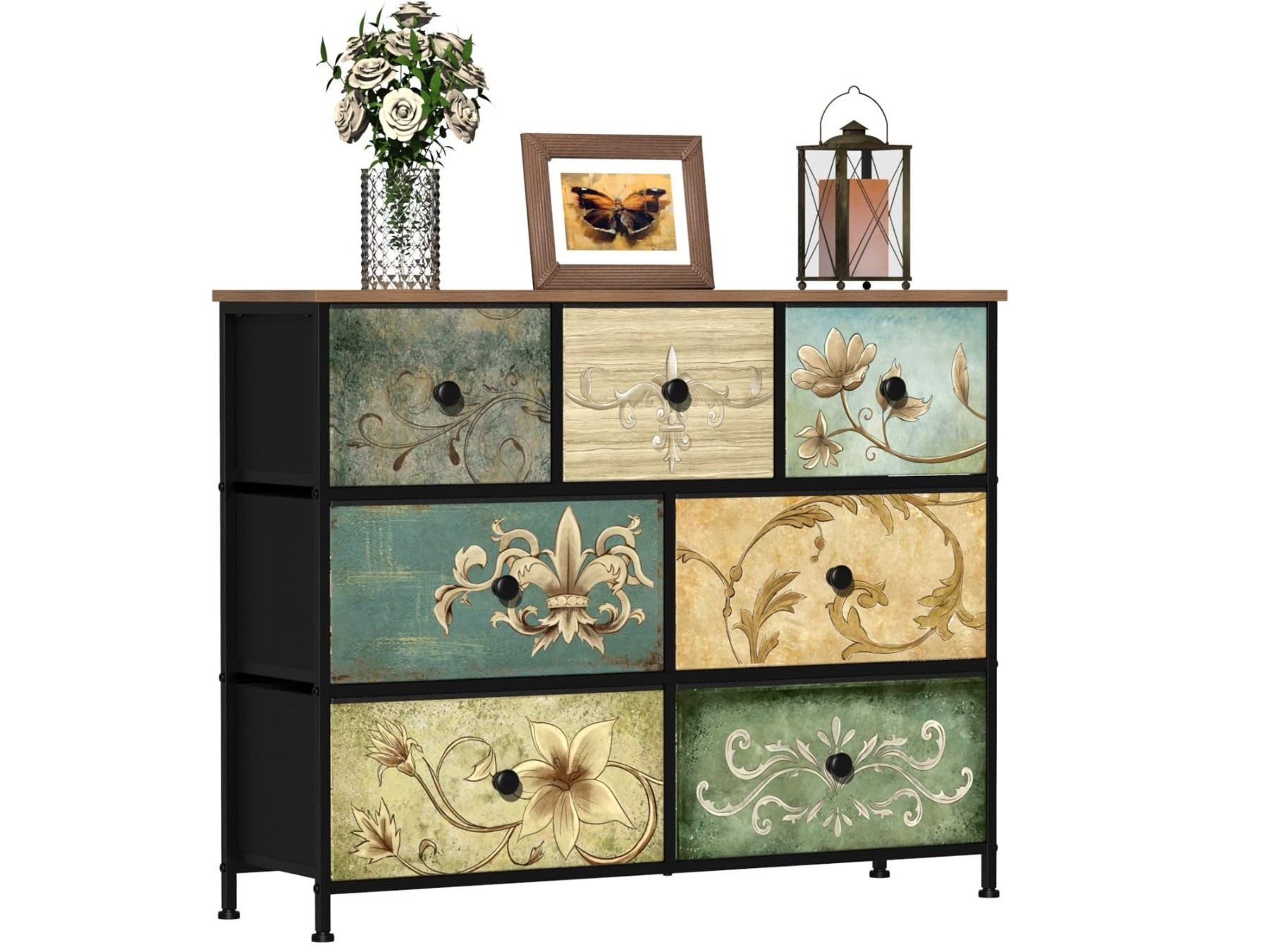 Cassettiere: Kommode mit 7 Stoffschubladen, böhmische Kommode, Vintage – Nuovo e nell'imballaggio originale da Affoltern am Albis venduto da scrapbooking