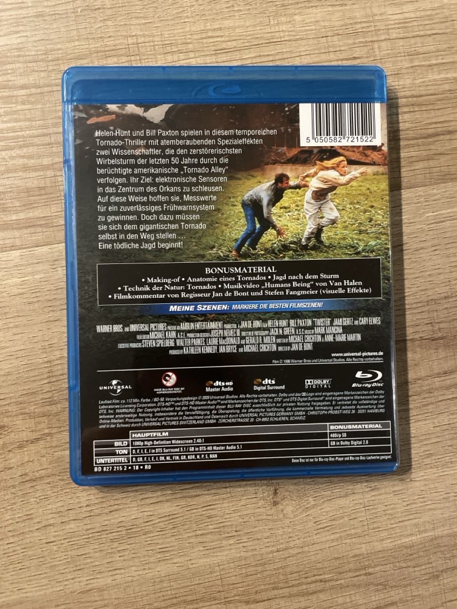 Alle DVDs: Twister (1996) BluRay – Gebraucht aus Hagendorn von masterchieff 1