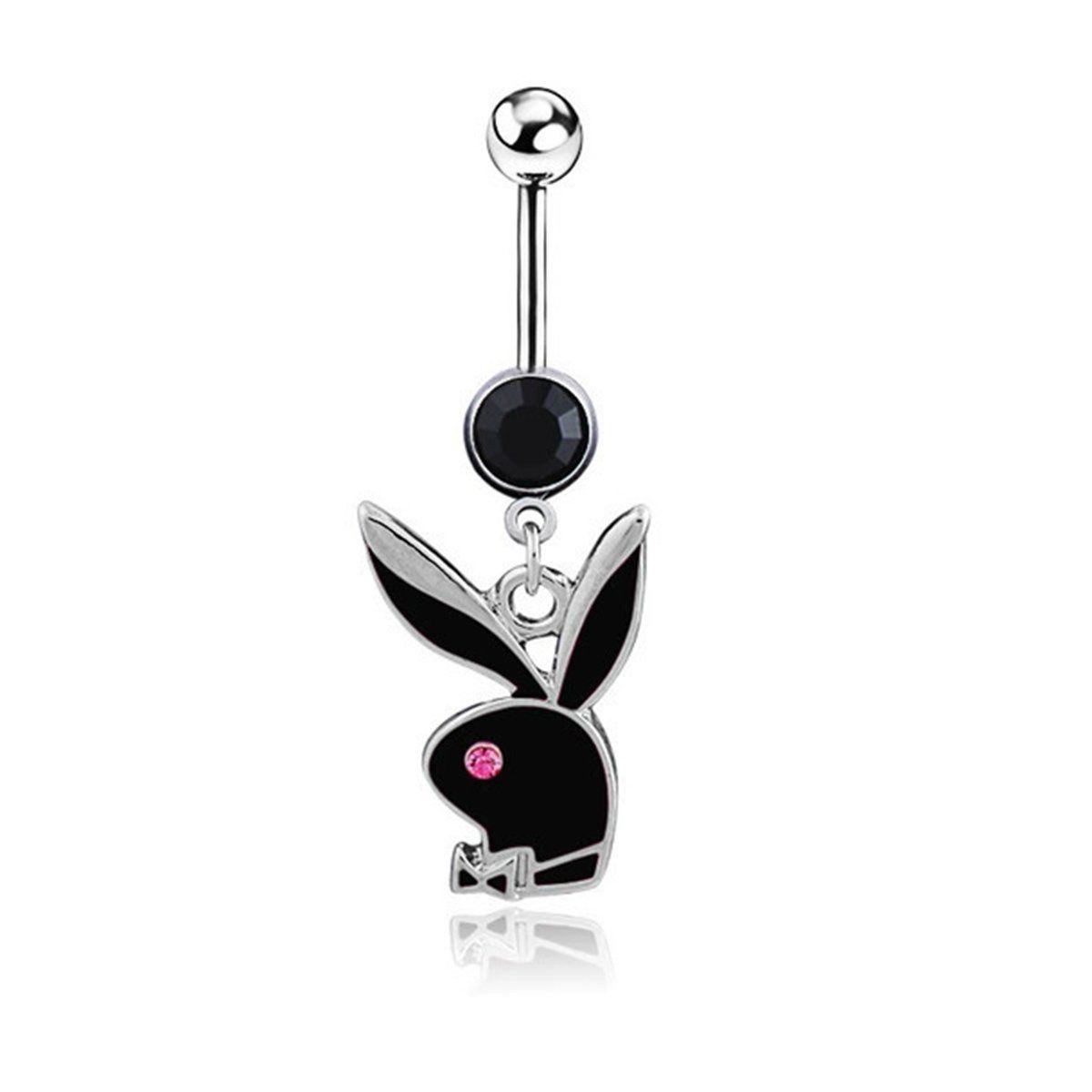 Gioielli per piercing: Bauchnabelpiercing Hase mit Zirkonia, Schwarz – Nuovo e nell'imballaggio originale da Weinfelden venduto da salehouse