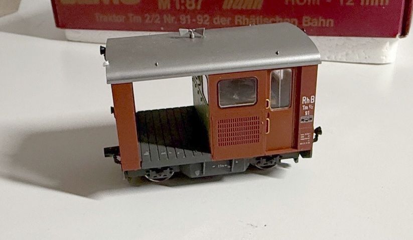 Bemo Modellini di ferrovie: Bemo RhB ™ 2/2 91 Baudiensttraktor – Nuovo (secondo la descrizione) da Samedan venduto da Gischpel25 2