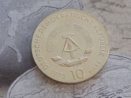 German Democratic Republic (DDR) 10 Mark 1973 Bertolt Brecht