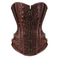Braunes Steampunk-Bustier-Korsett L XL XXL 3XL 4XL
