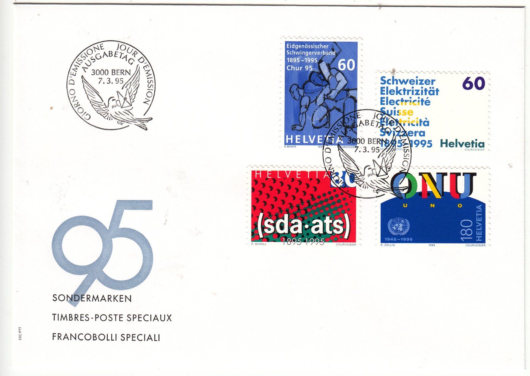 Tous les timbres: Fdc Schweiz 5 Stuck 1995 – D'occasion à Herrliberg par Lfrifda 2