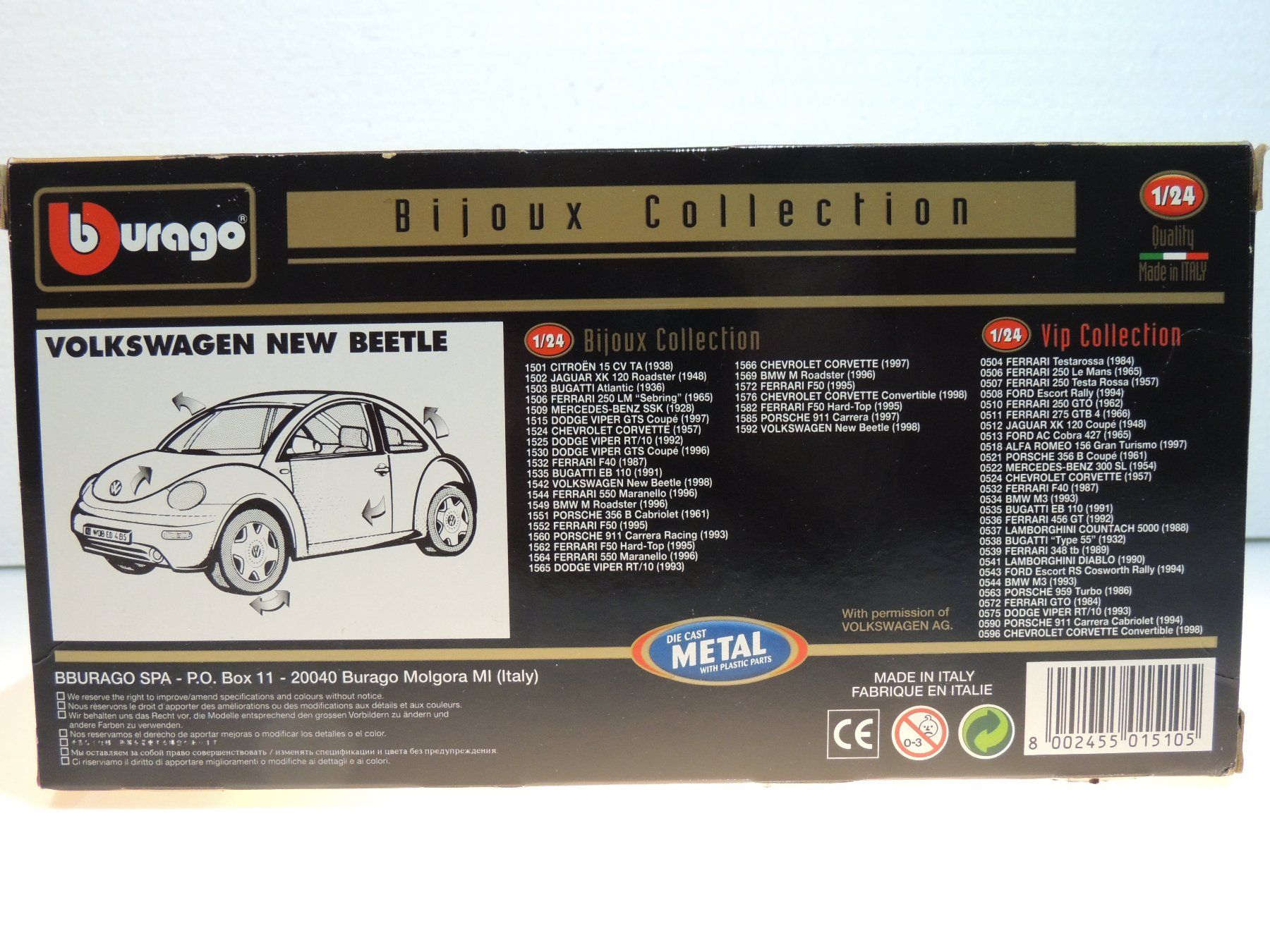 Bburago Modellini d'auto: BBurago VW New Beetle rot 1:24 – Usato da Corminboeuf venduto da corbay 4