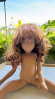 Puppenperücke Sasha, Echthaar Perücke, Glorex, KU 34 cm, L18