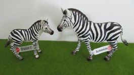 Schleich Zebra mit Jungtier, top Zustand