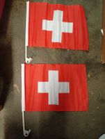 Schweizer Fahne rot-weiss 2 Stk. für ans Auto WM, 1. August 
