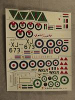 1/72 Hawker Hunter & Gloster Meteor-Irak Syrien UK Jordanien