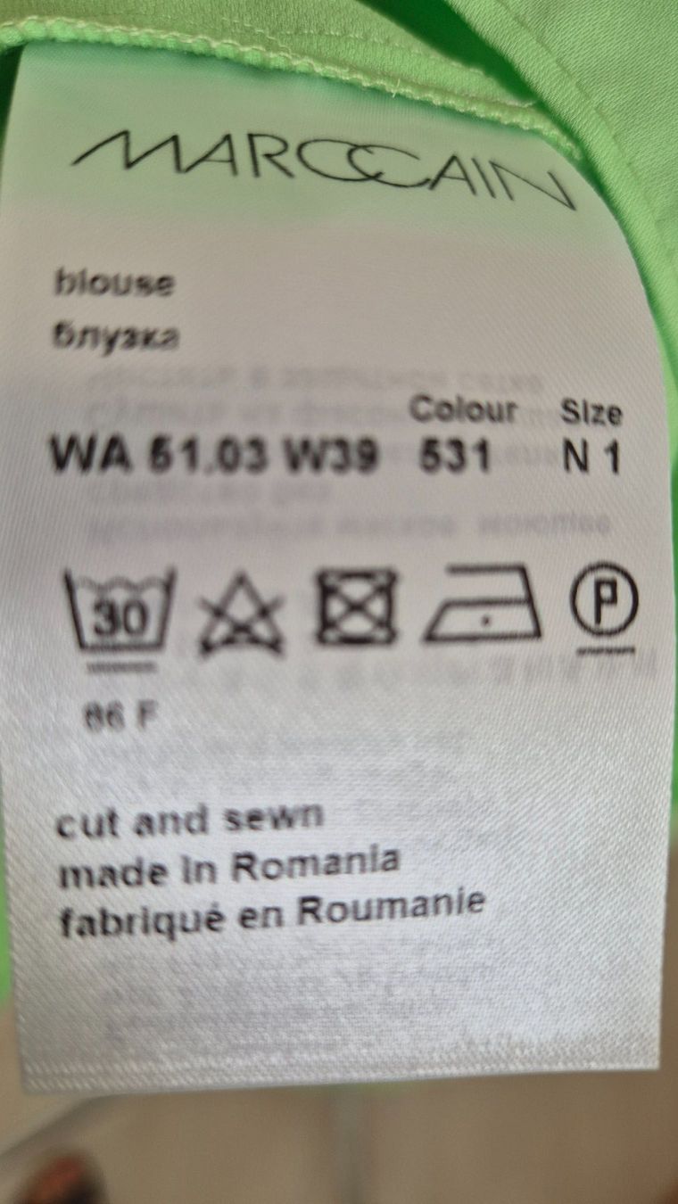 Marc Cain Camicette: MarcCain leichte Bluse grün, Gr 36/38, – Nuovo (secondo la descrizione) da Kilchberg ZH venduto da logn 3