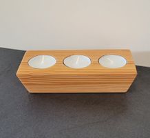 Teelicht aus Holz, Unikat