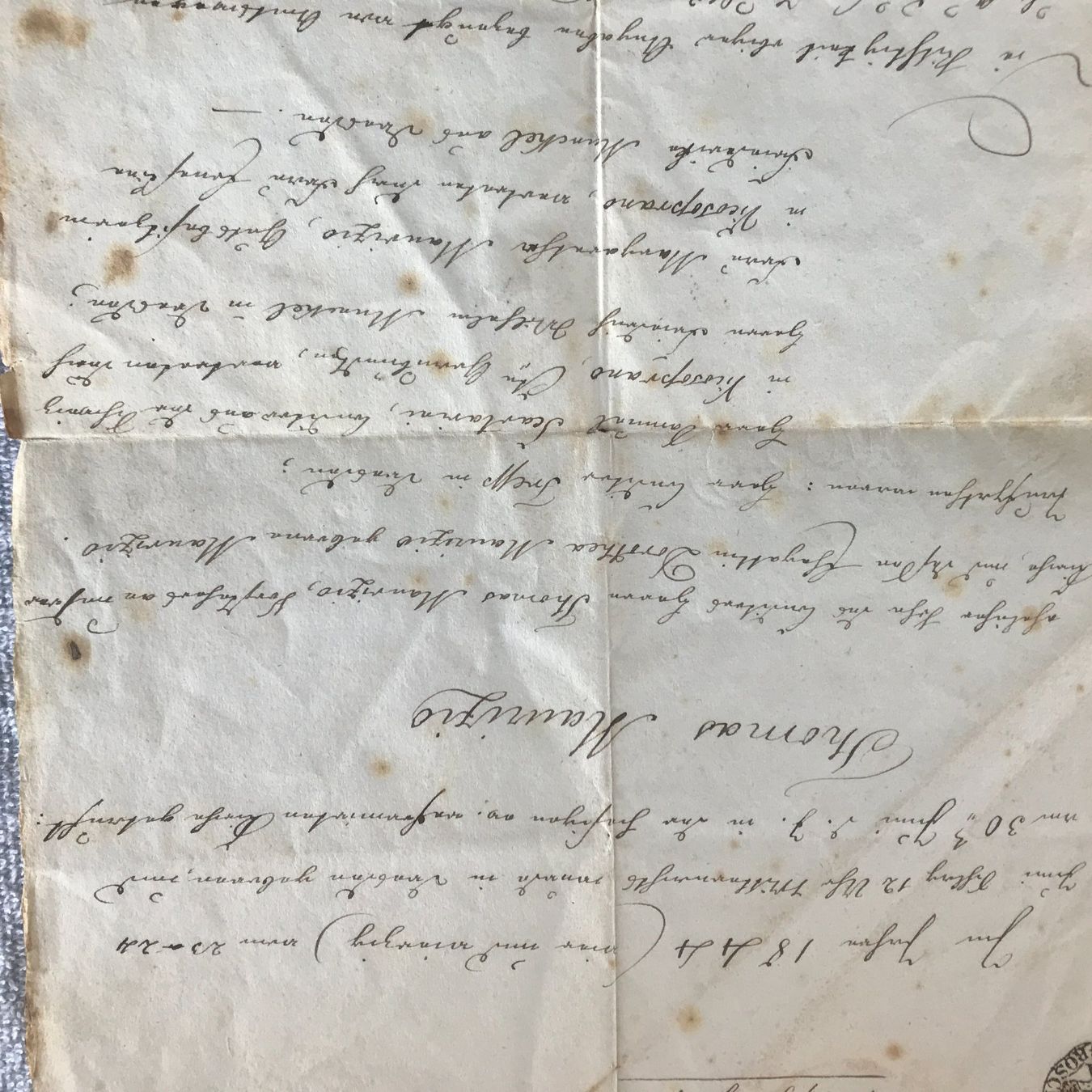 Documenti: DOKUMENT MIT SIEGEL 1846 – Usato da Ostermundigen venduto da Kari1937 4