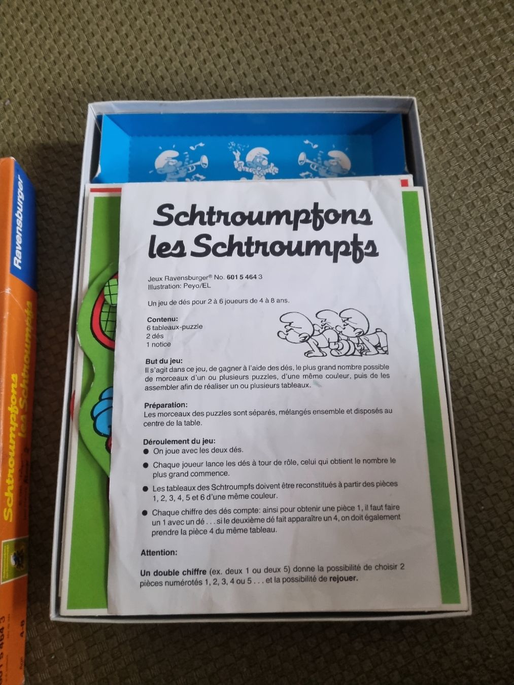 Ravensburger Giochi: Schtroumpfons les Schtroumpfs-Jeu de dés & puzzle  – Usato da Fribourg venduto da jarmilka 3