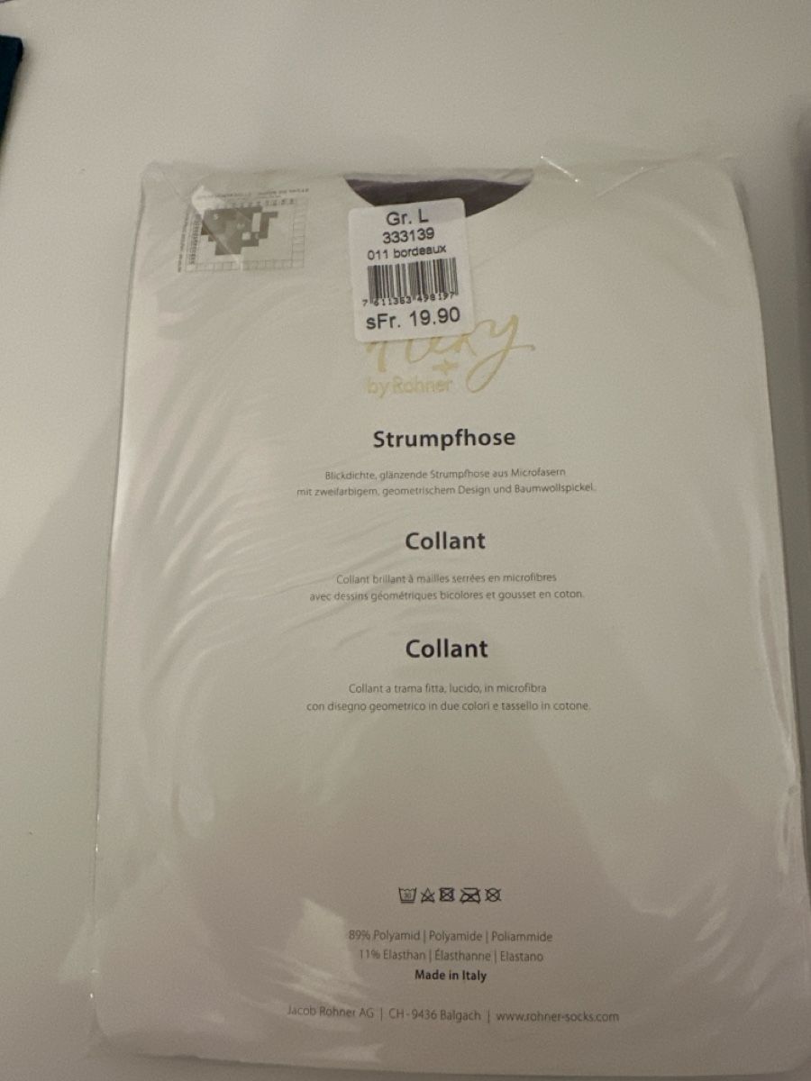 Calze & Collant: Neue schöne Strumpfhosen L flexi by Rohner – Nuovo e nell'imballaggio originale da St. Margrethen SG venduto da Leila026 1