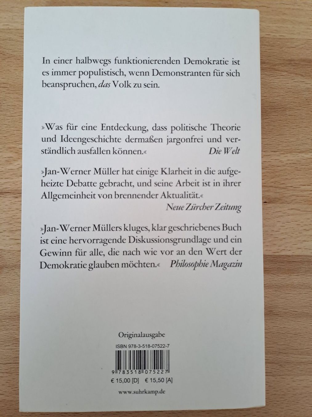 Libri: Was ist Populismus? - Jan-Werner Müller – Nuovo (secondo la descrizione) da Wünnewil venduto da Bear78 1
