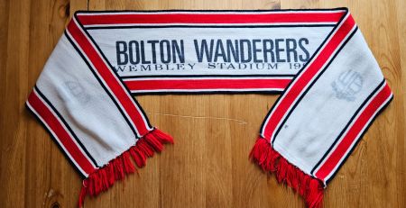 Bolton Wanderers vintage Schal 1991 Fussball Fan Pub England