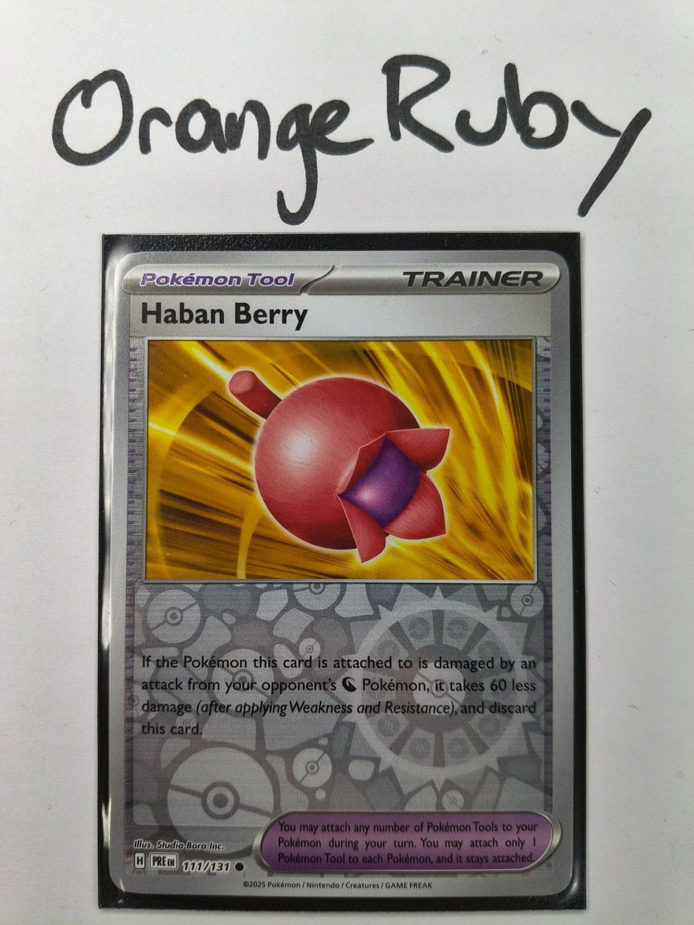 Pokémon Carte collezionabili: Haban Berry 111/131 REVERSE HOLO Prismatic Evolutions PRE EN – Usato da St. Gallen venduto da OrangeRuby