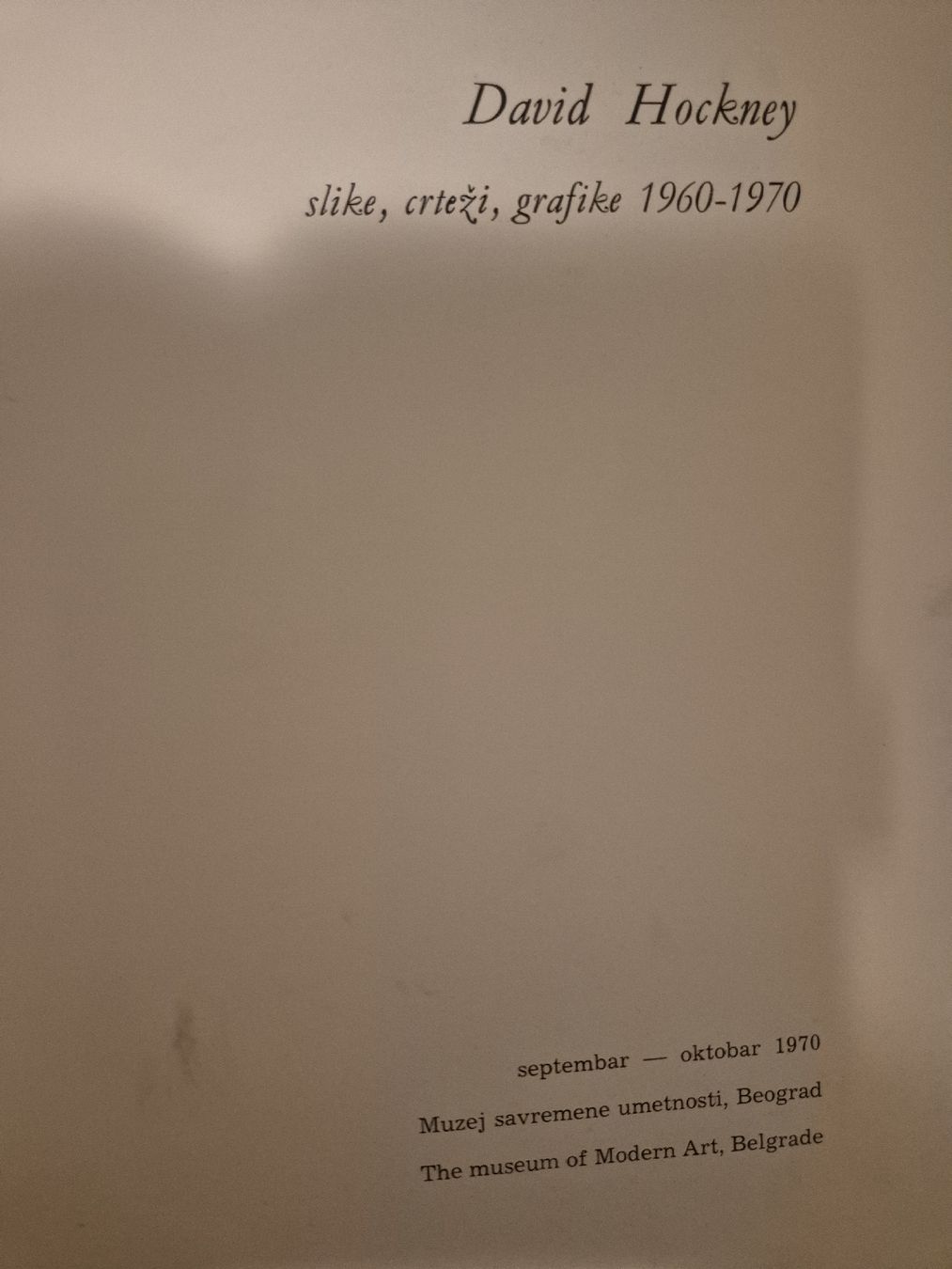 Libri: David Hockney. Beograd 1970 – Usato da Basel venduto da dsc_bnp7 1